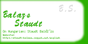 balazs staudt business card